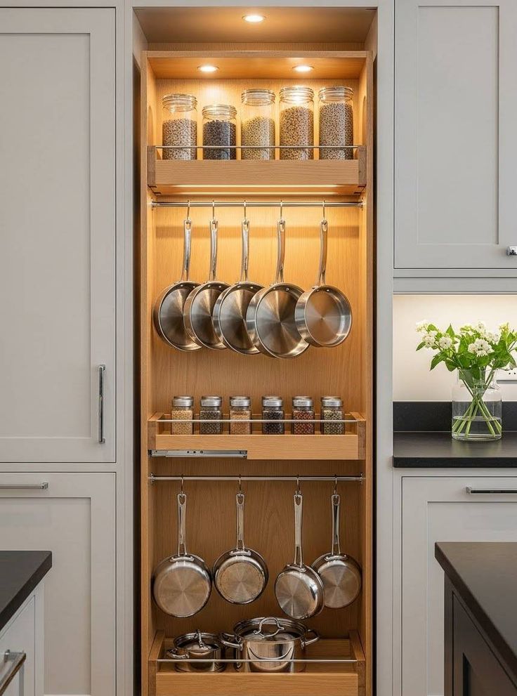 A spare apartment kitchen with white tile, a single open shelf, and two small appliances arranged with deliberate negative space between them