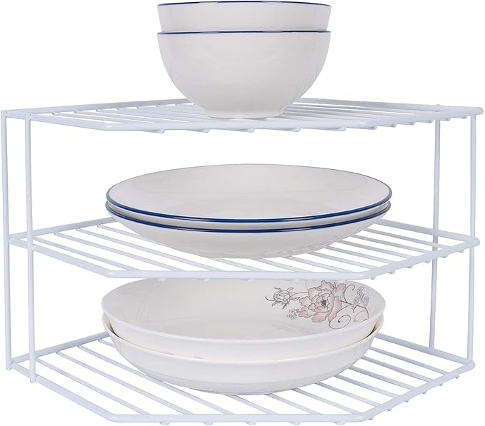 3-Tier Corner Shelf Counter and Cabinet Organizer - Countertop