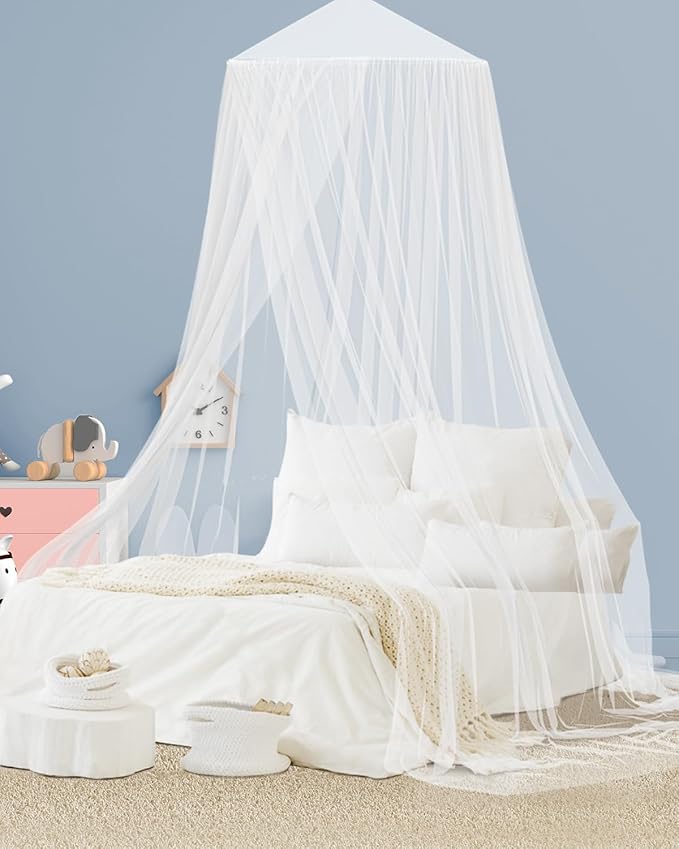 Sheer Bed Canopy, White