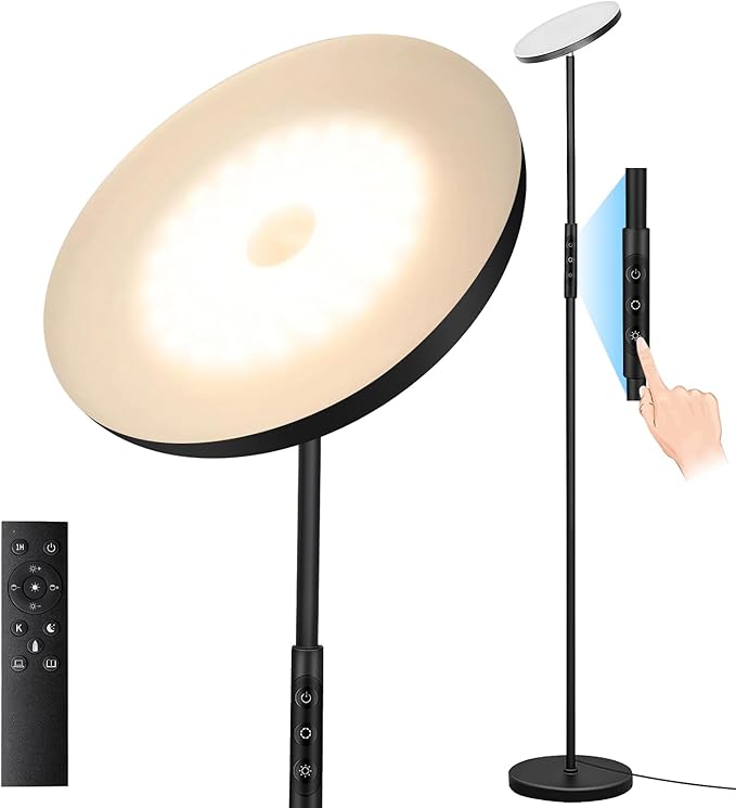 Floor Lamp, Upgraded 40W 4000LM Super Bright Torchiere LED Floor