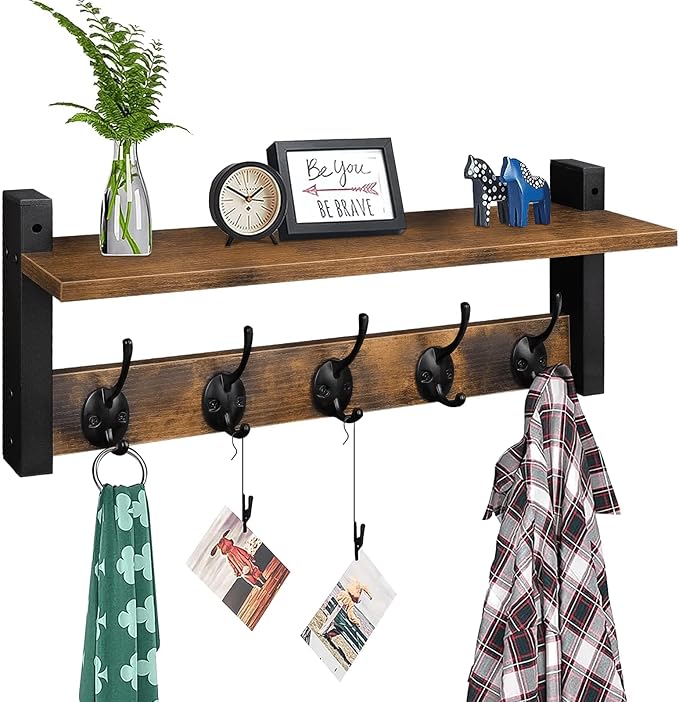 Homode Wall Hooks with Shelf