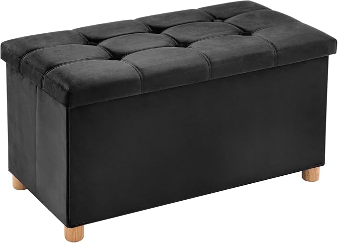 Velvet Storage Ottoman, 30-in.