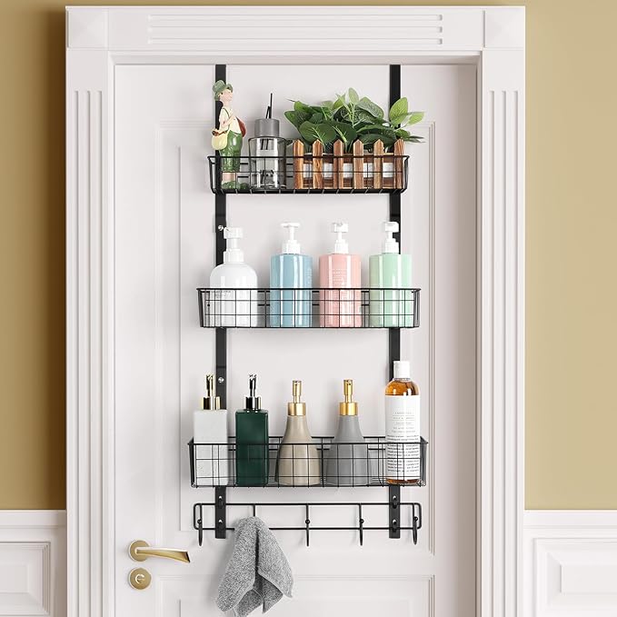 Over the Door Pantry Organizer 3 Tier Hanging Basket Back Door