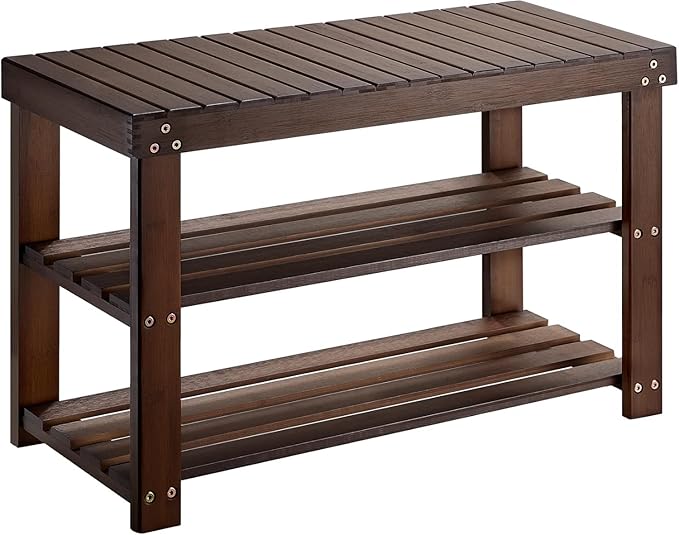 Pipishell Bamboo Shoe Rack Bench