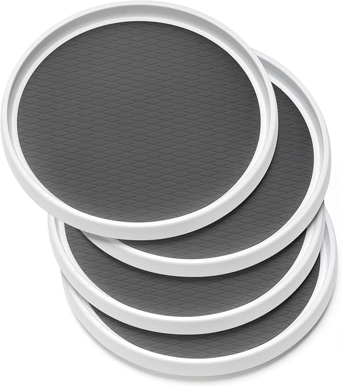 Set of 4, 10 Inch Non-Skid Lazy Susan Organizers - Turntable